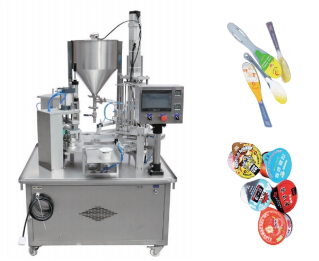 plastic cup filling sealing machine slcf