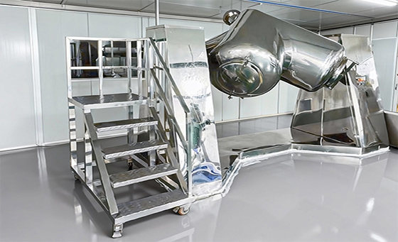 1000L V Shape Mixer Using Scene