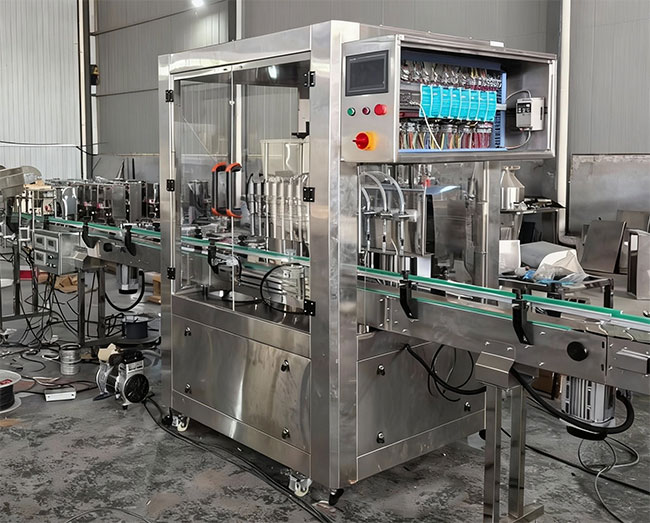 Automatic Liquid Bottle Filling Machine Test