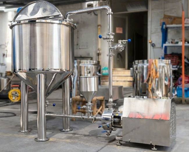 single-stage pump with mixing tank