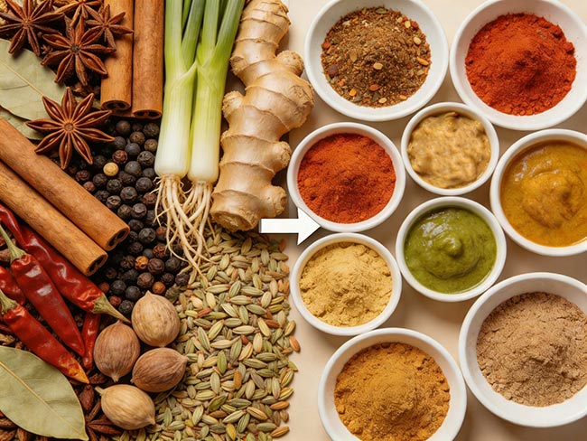 dry and wet spices dry and wet spices