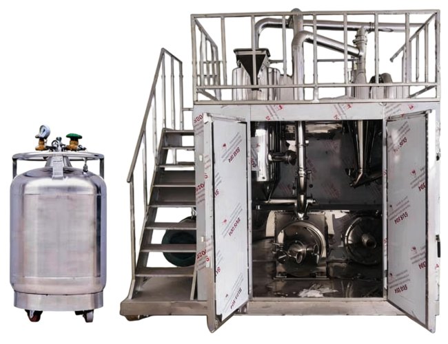 cryogenic grinder with liquid nitrogen