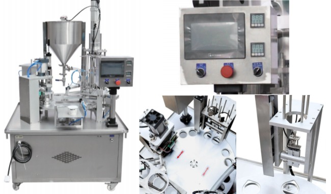 Machine de cachetage de remplissage de tasse cup filling sealing machine