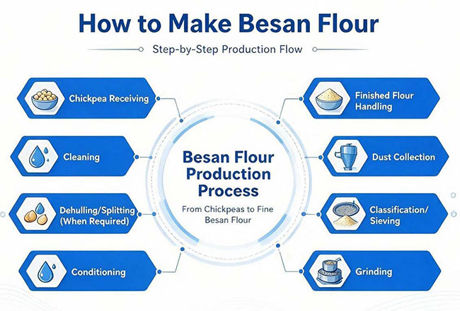 How to Make Besan Flour - From Chickpeas to Consistent Industrial Flour