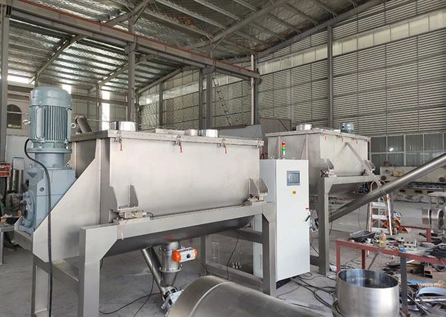 slr-500 ribbon blender plc control with screw feeder slr-500 ribbon blender plc control with screw feeder