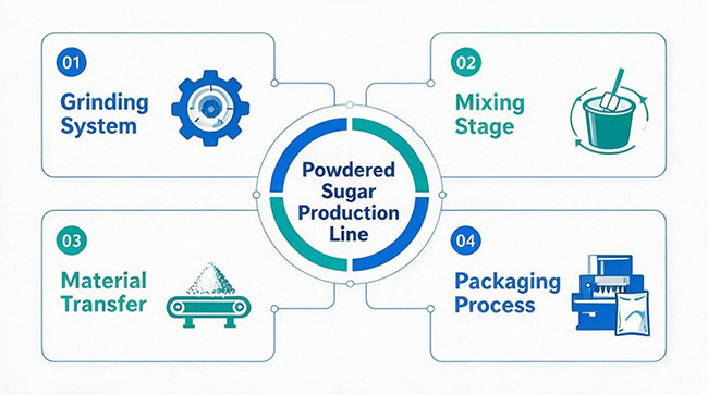 powdered sugar production line design powdered sugar production line design